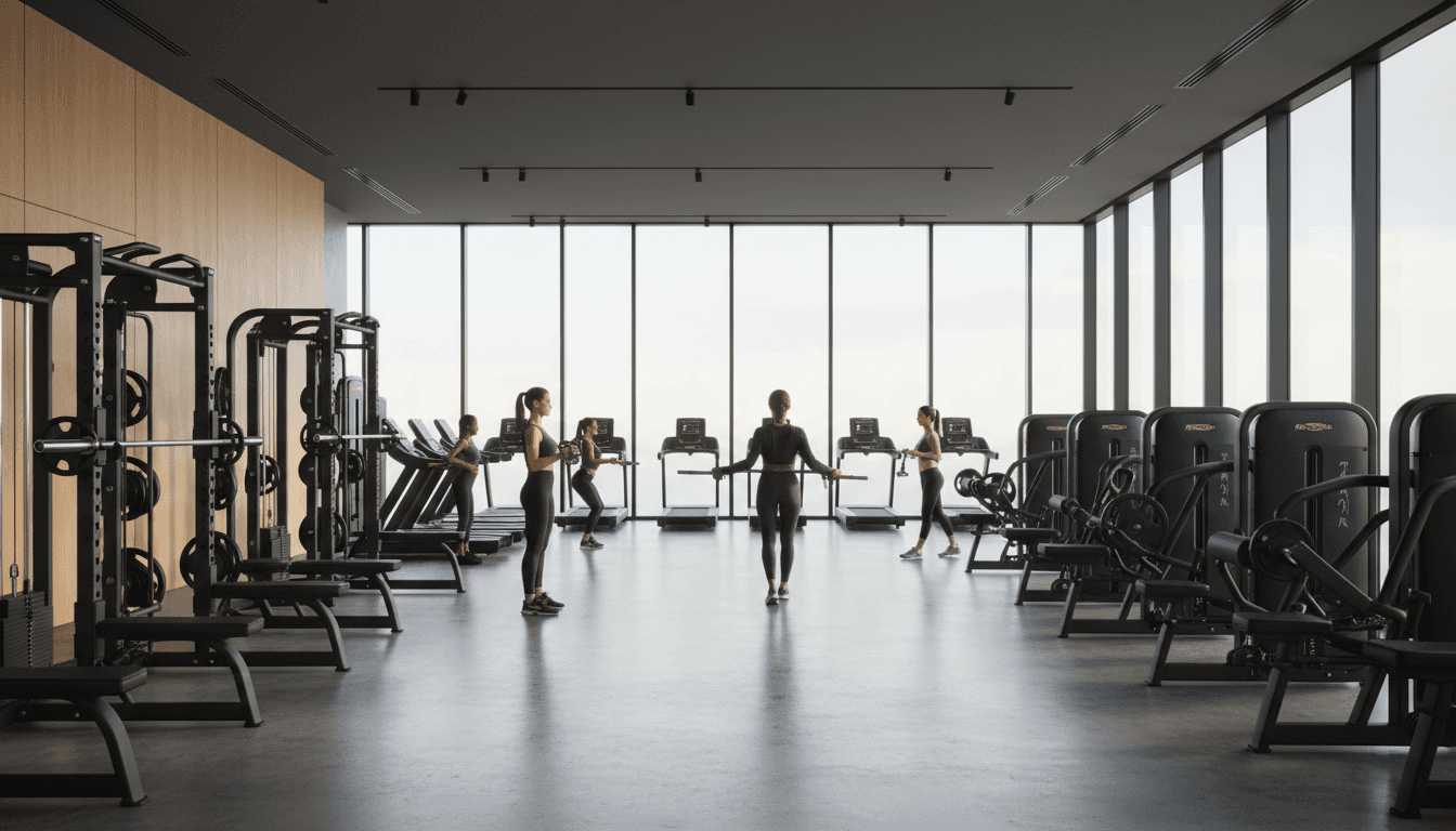 Xtreme Fitness Studio main strength training zone with premium Life Fitness equipment