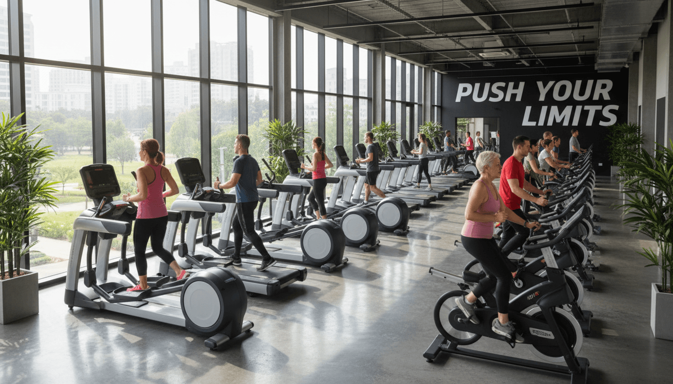 Life Fitness cardio machines in luxury gym setting