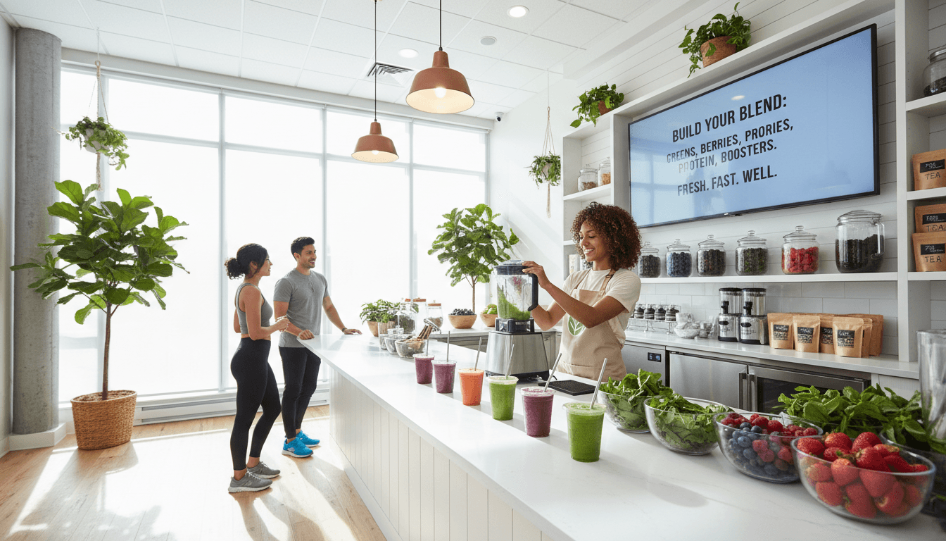 Premium juice bar and nutrition center at Xtreme Fitness Studio Gym
